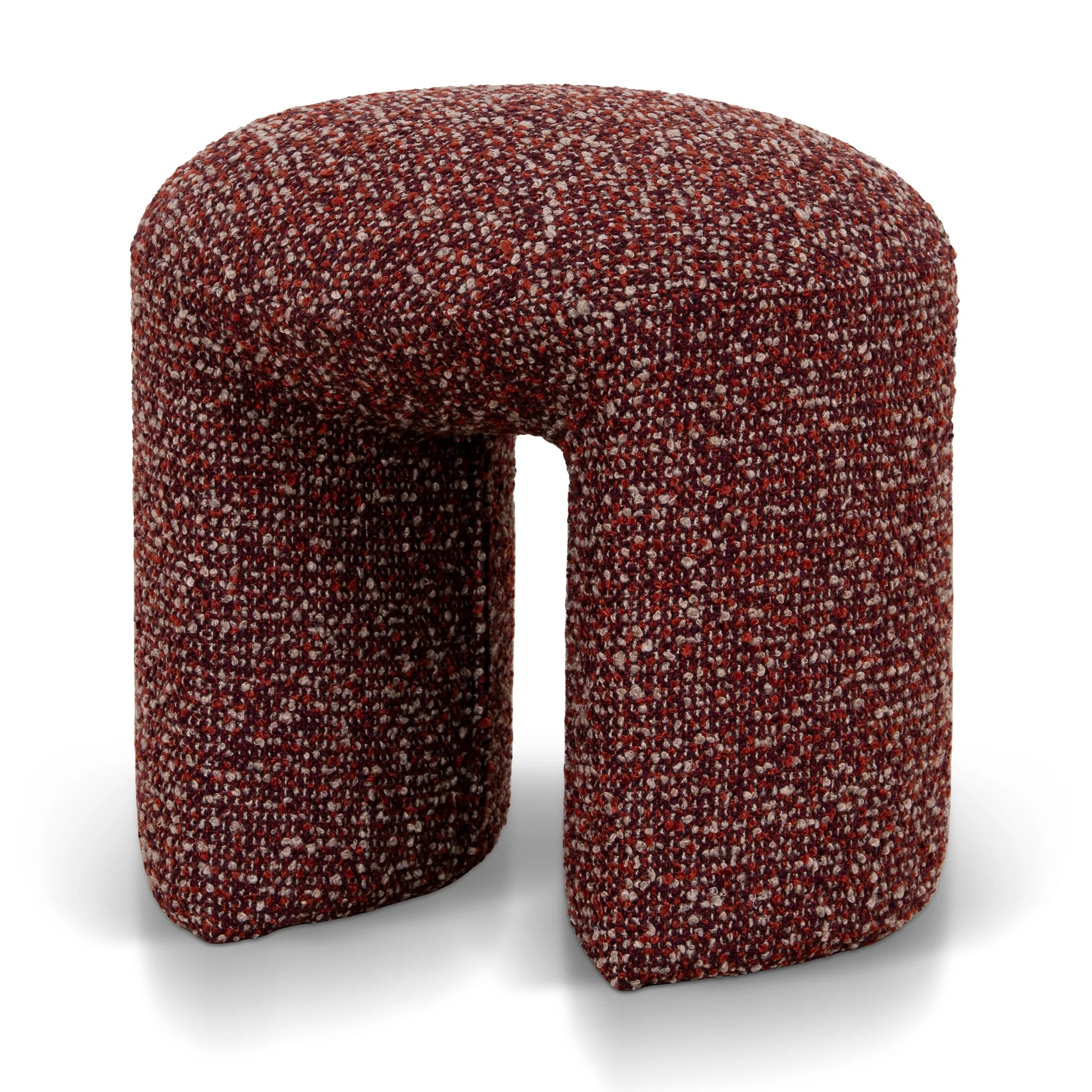 Showcasing Riluna Round Ottoman -  Autumn Red LC12423-YY Ottoman by Calibre Furniturs