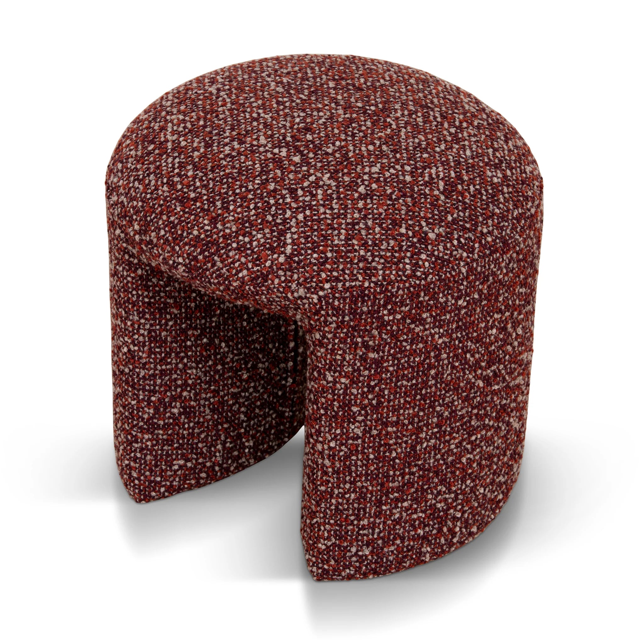 Riluna Round Ottoman -  Autumn Red