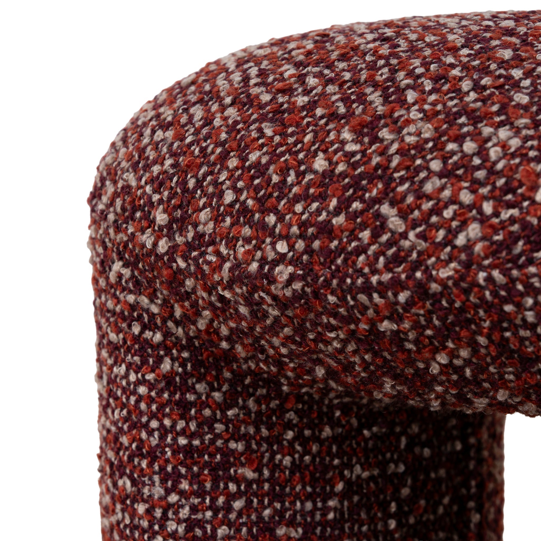 Round Ottoman - Autumn Red