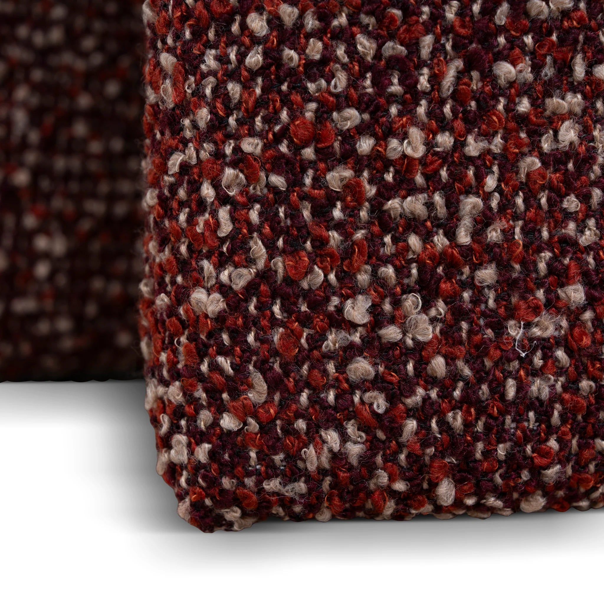 Riluna Round Ottoman -  Autumn Red