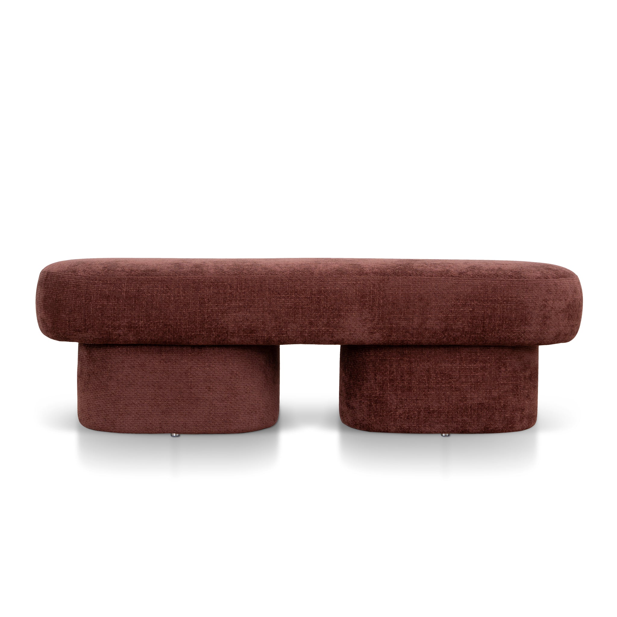 1.5m Long Ottoman Bench - Lila Burgundy