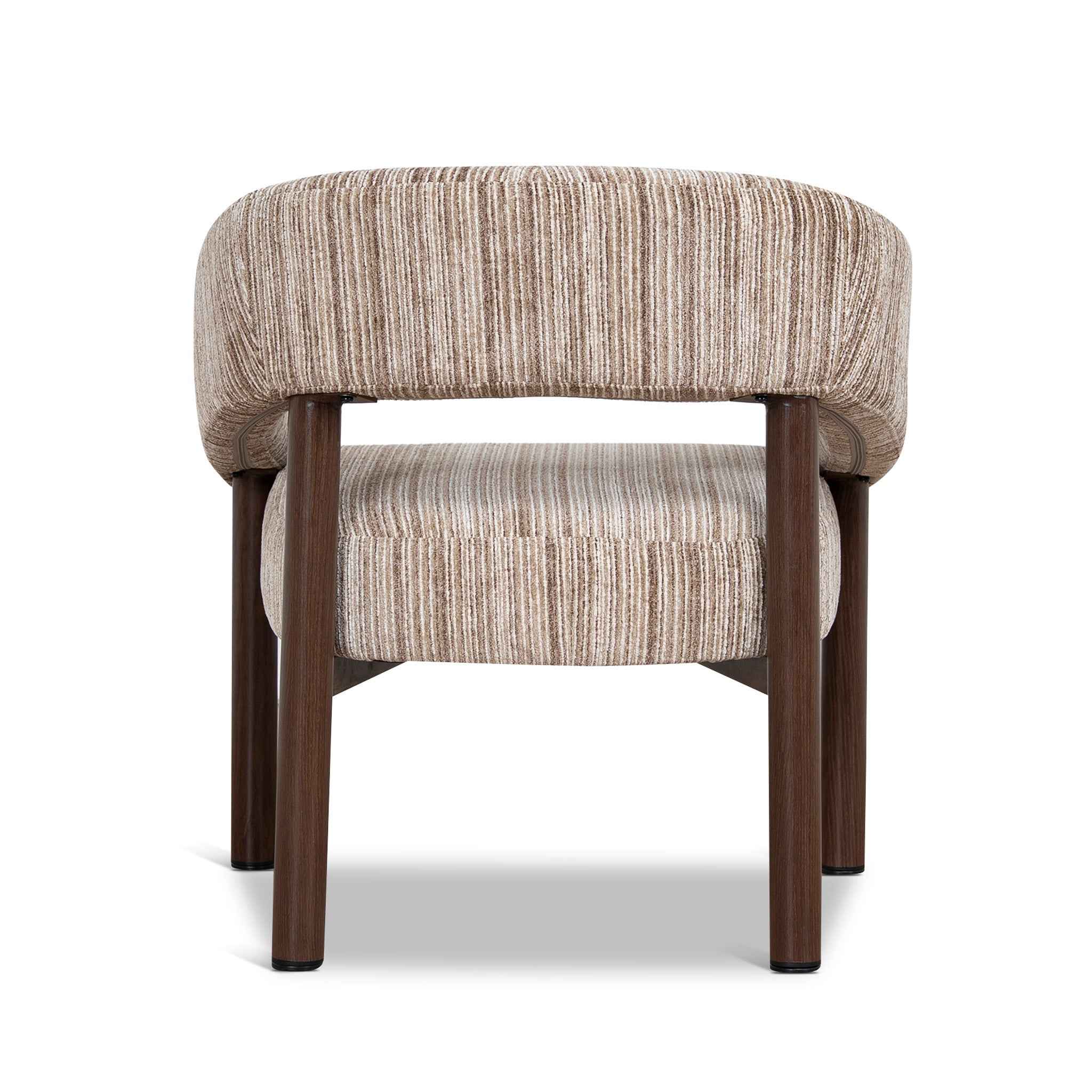 Walnut Armchair - Coconut Stripe