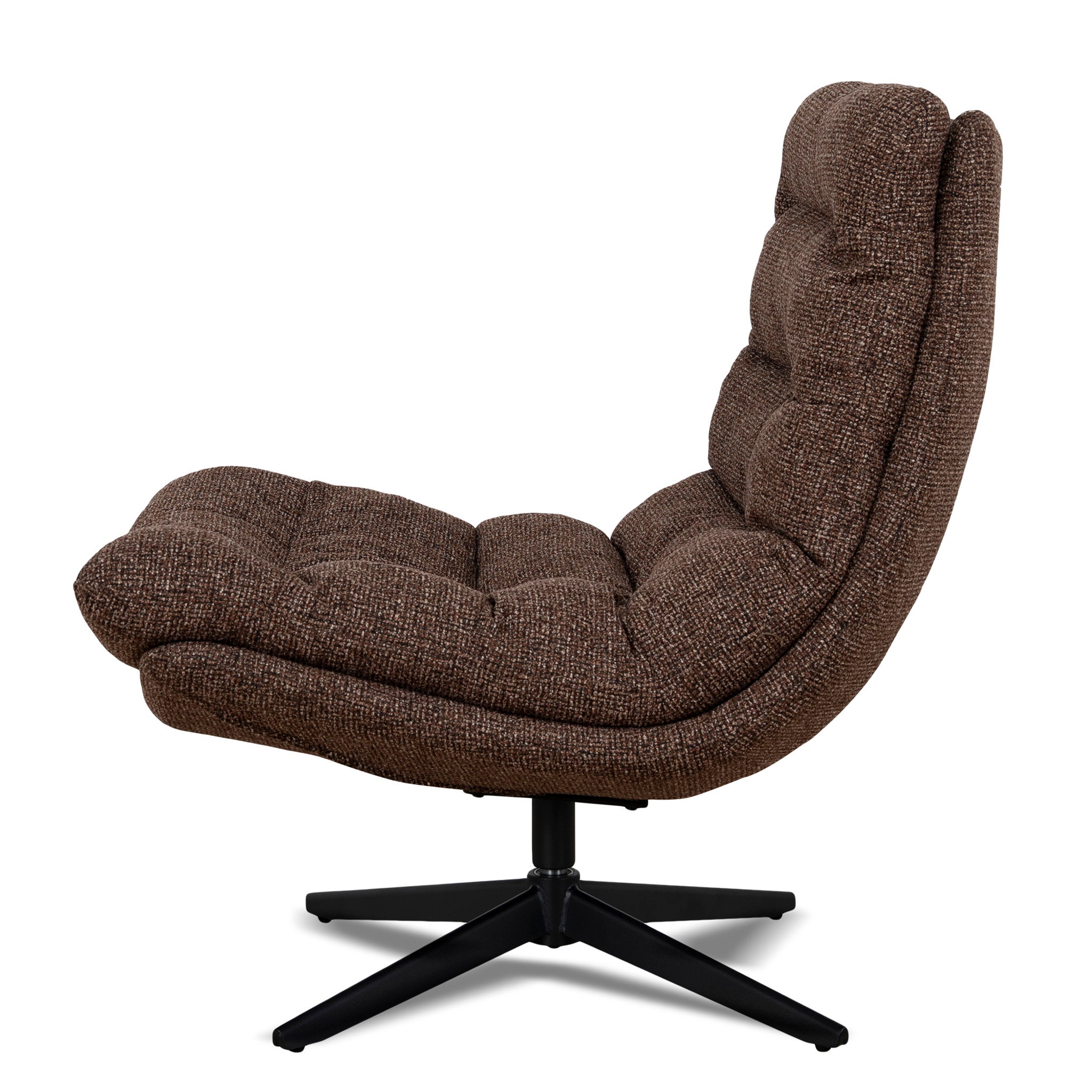 CLC12437-CI Black Lounge Chair - Verona Cinnamon Weave