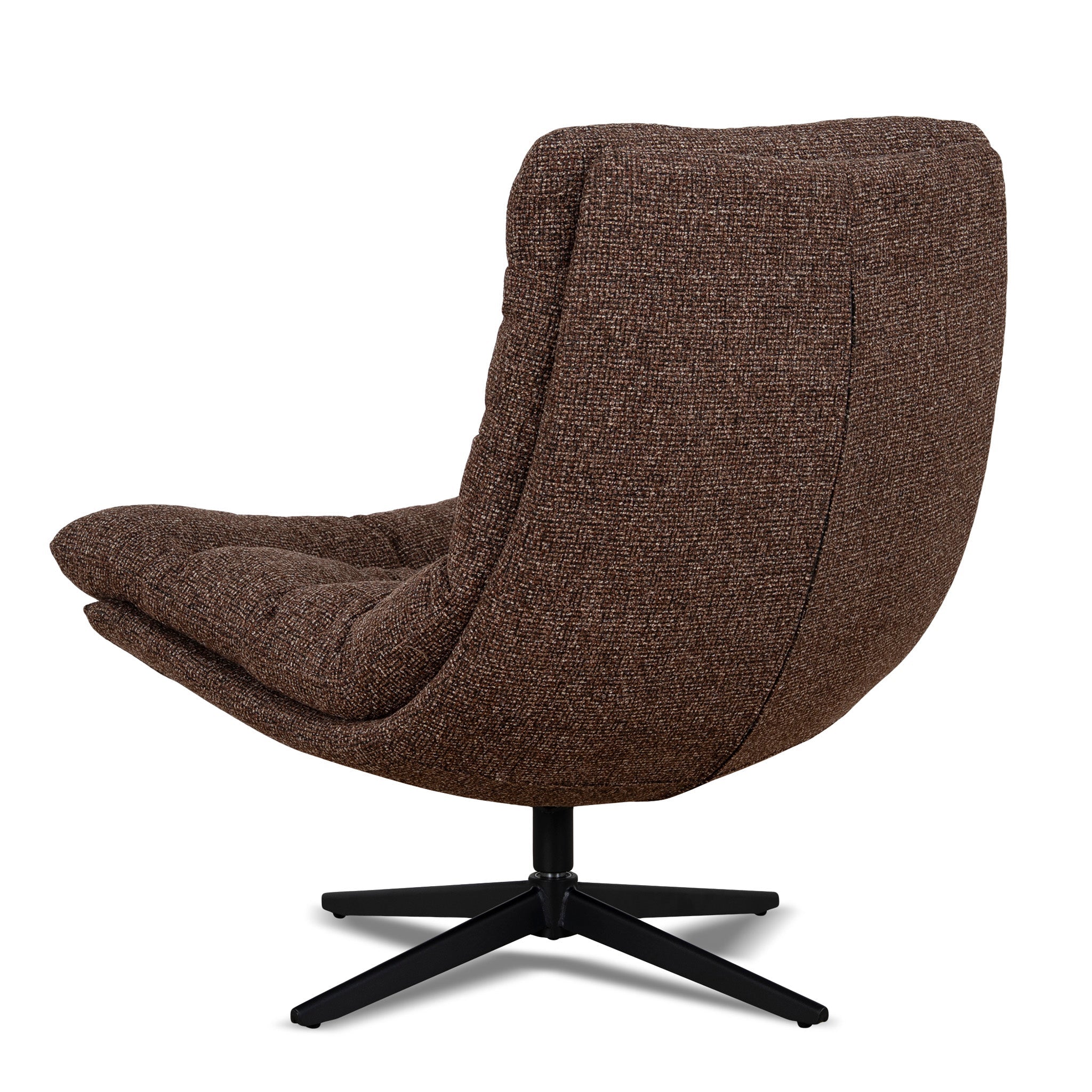 CLC12437-CI Black Lounge Chair - Verona Cinnamon Weave