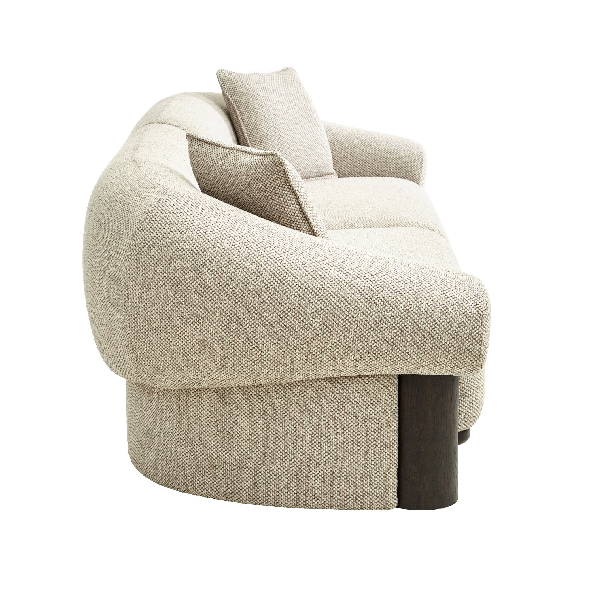CLC12574-IG Dark Brown 3 Seater Sofa - Soft Beige