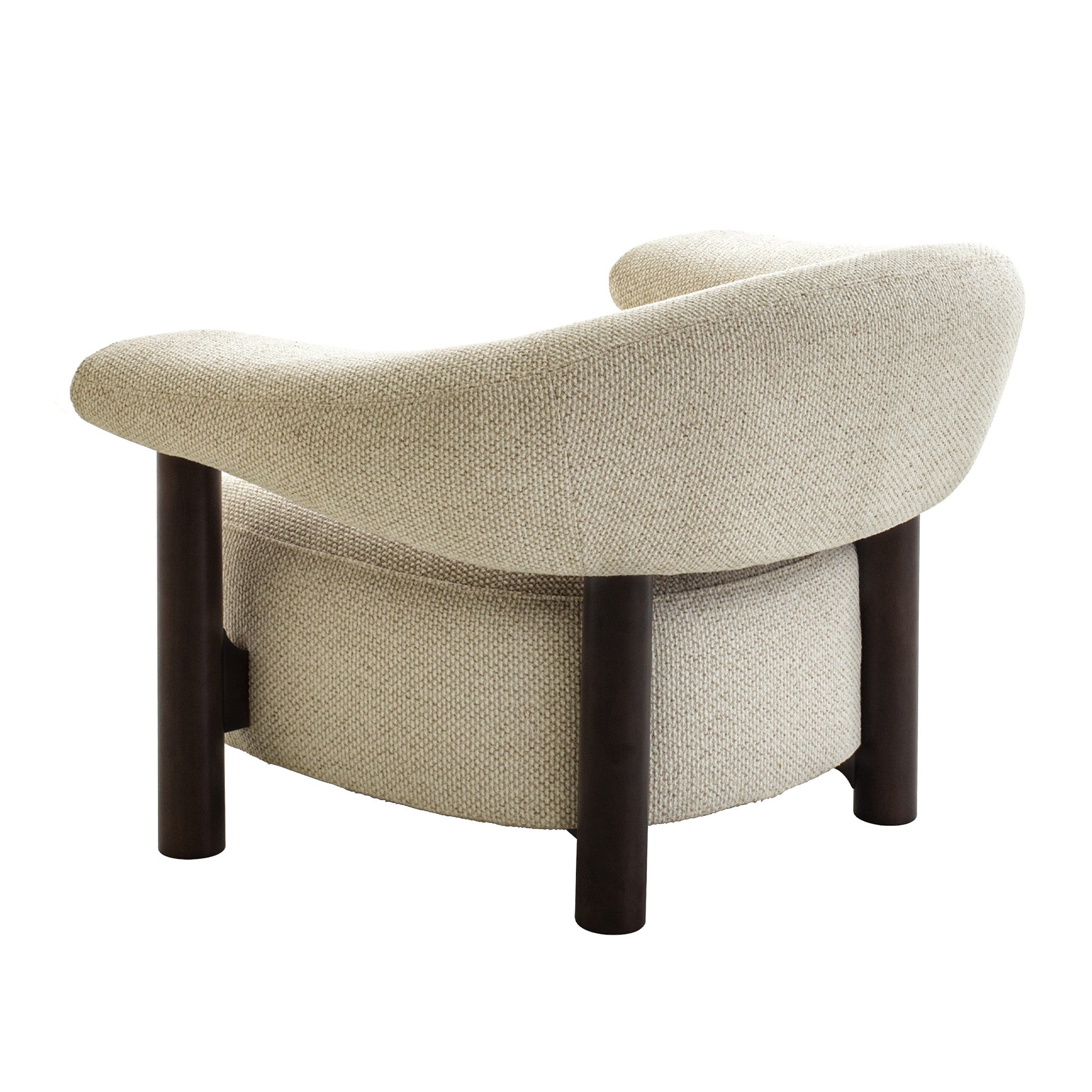 CLC12575-IG Dark Brown Armchair - Soft Beige