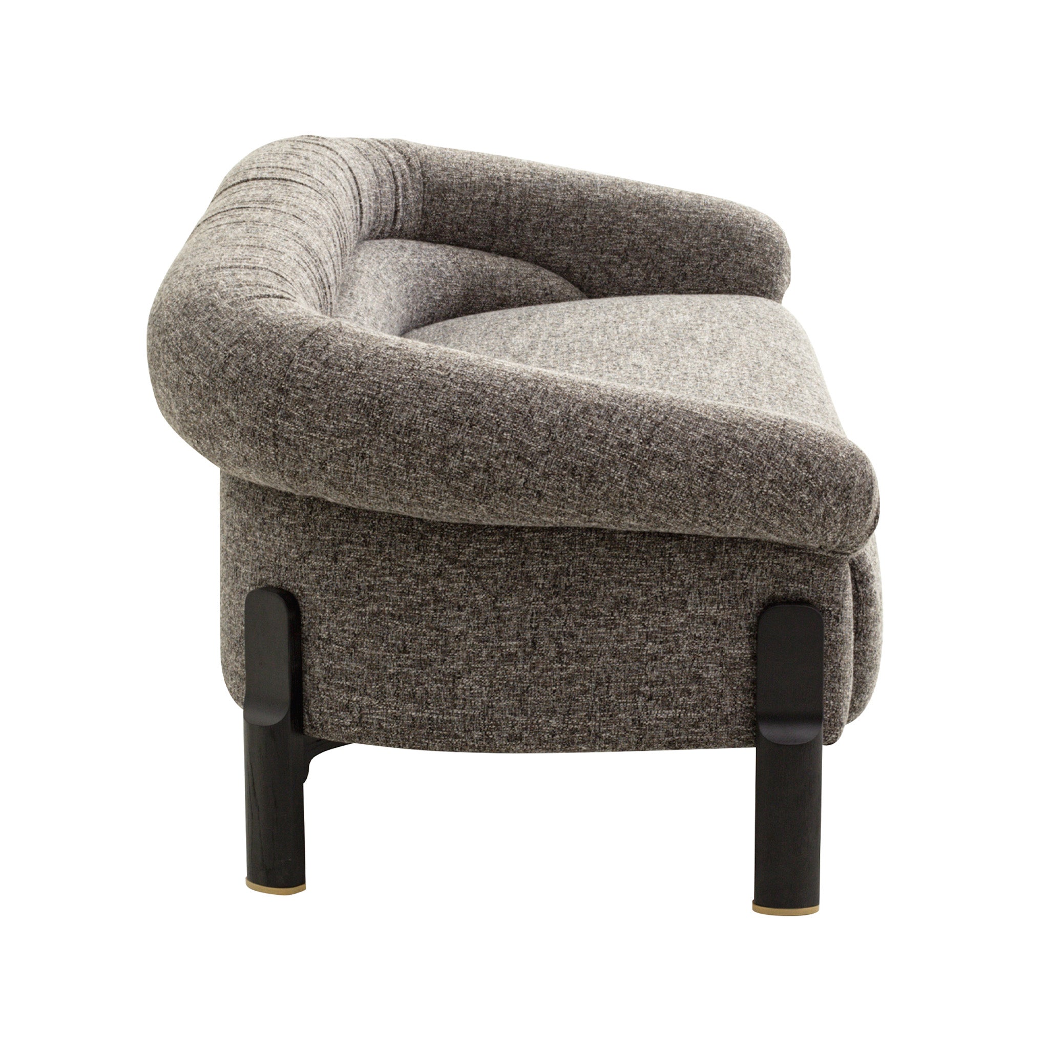 CLC12576-IG Black 3 Seater Sofa - Shadow Grey