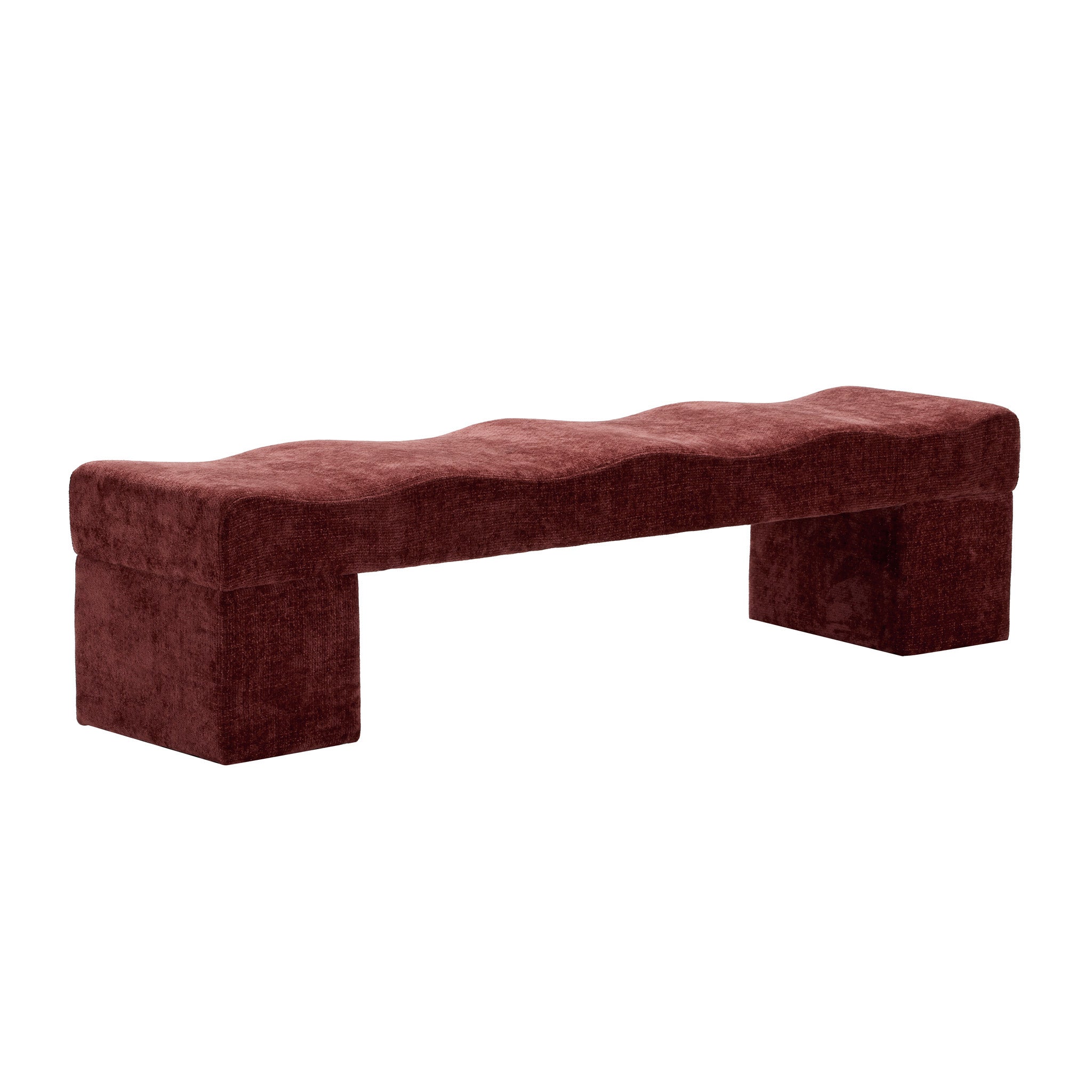 1.8m Ottoman Bench - Lila Burgundy