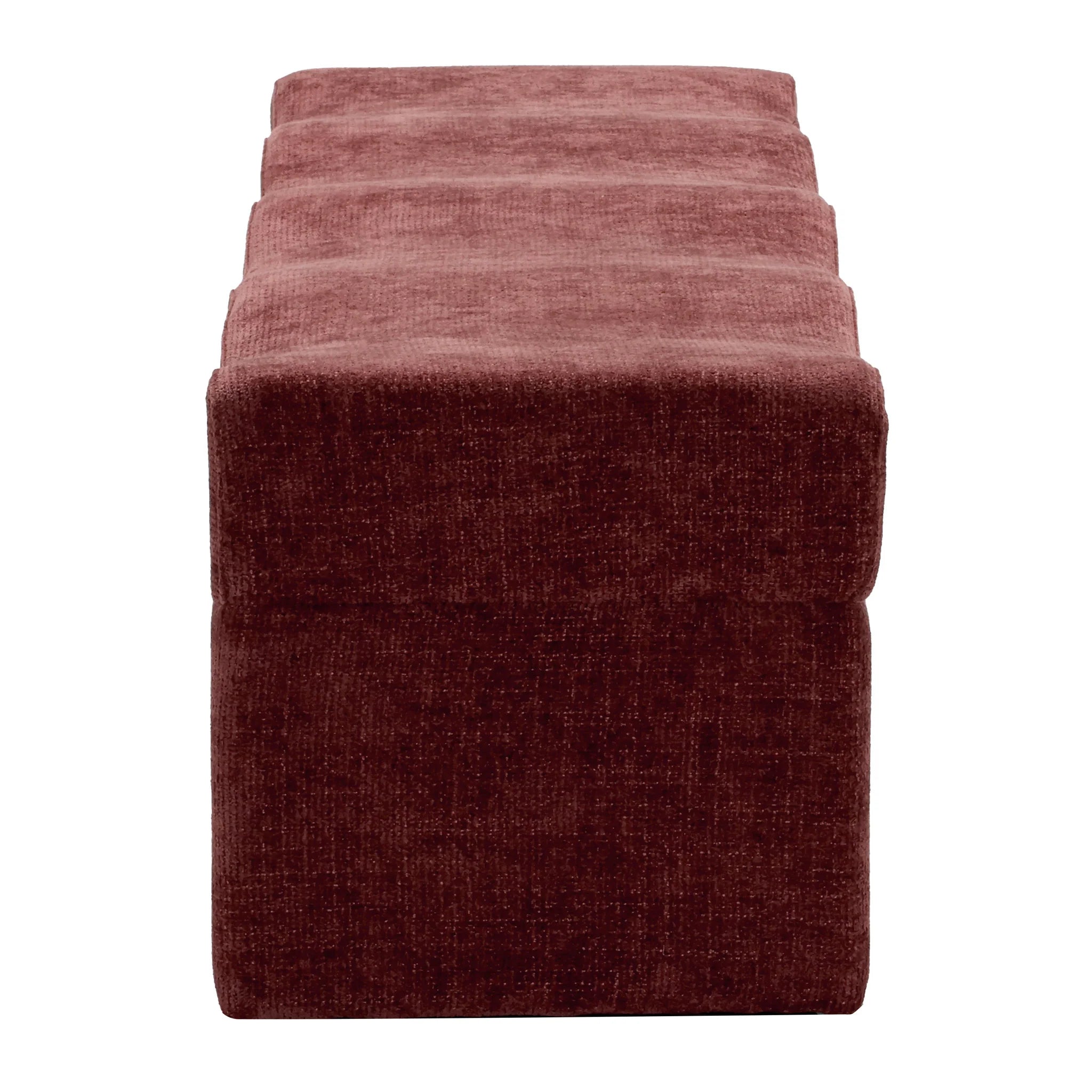 Borala 1.8m Ottoman Bench - Lila Burgundy