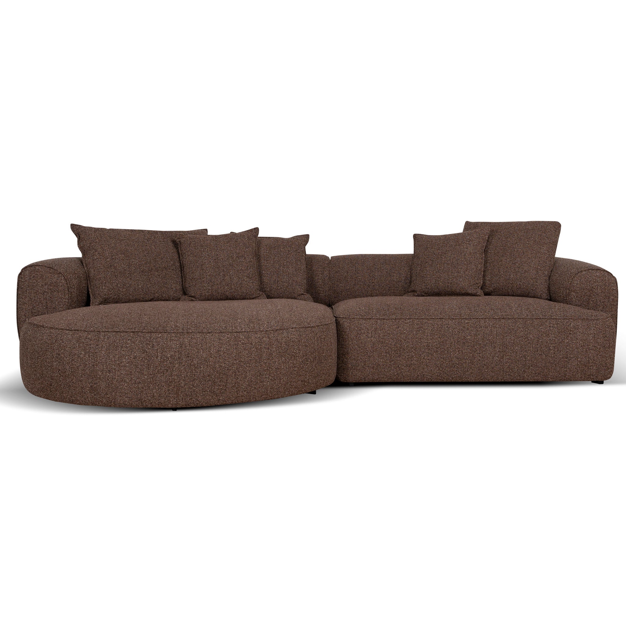 CLC12658-KJ Left Chaise Sofa - Verona Cinnamon Weave