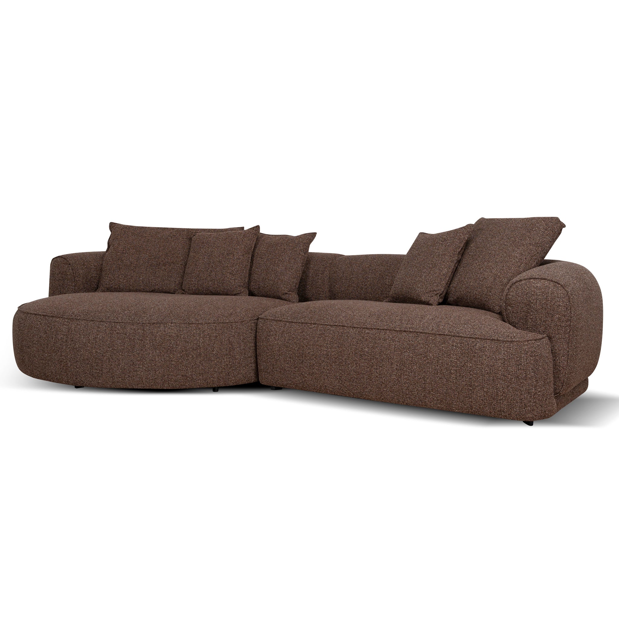 CLC12658-KJ Left Chaise Sofa - Verona Cinnamon Weave