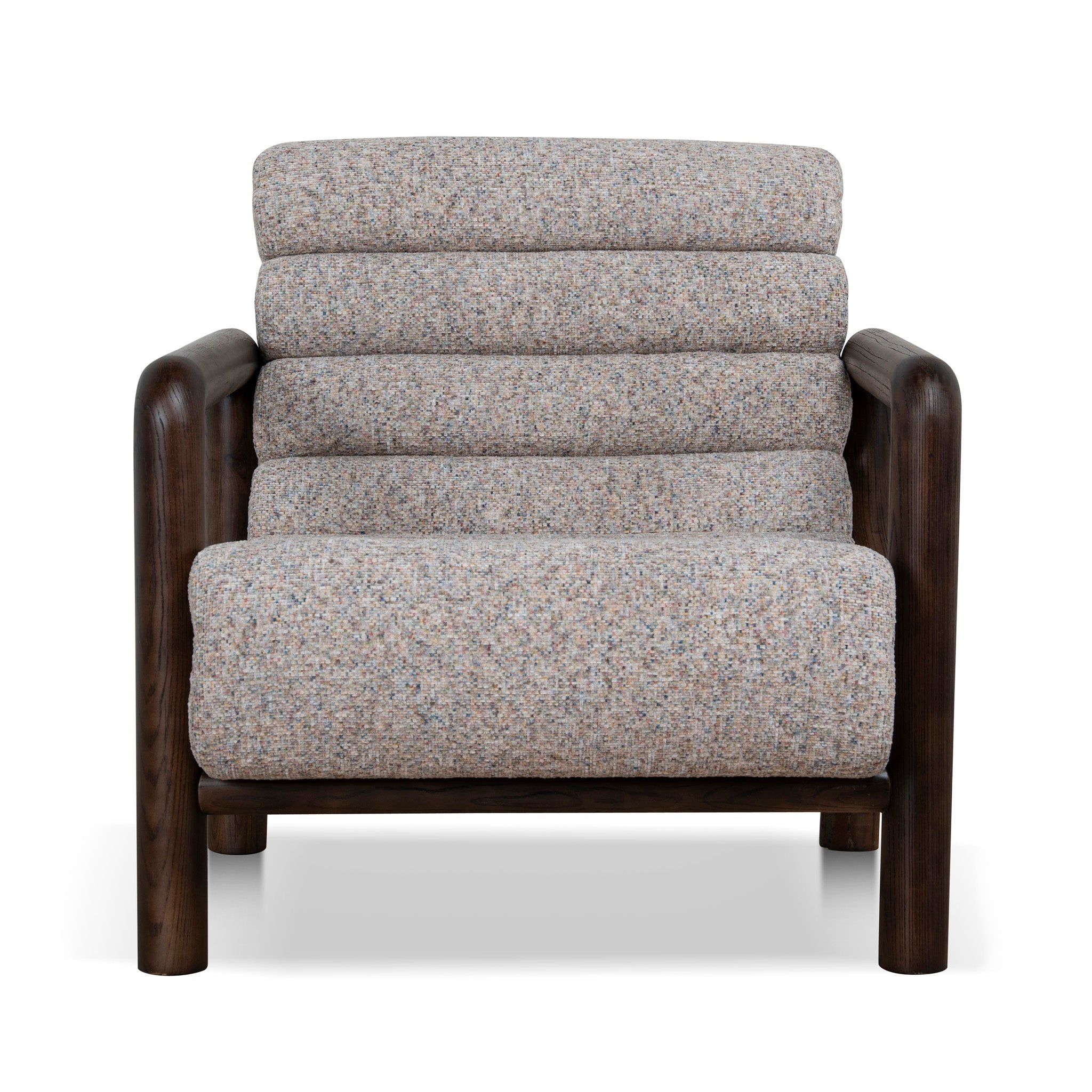 Fabric Lounge Chair - Multi Tone Neutral