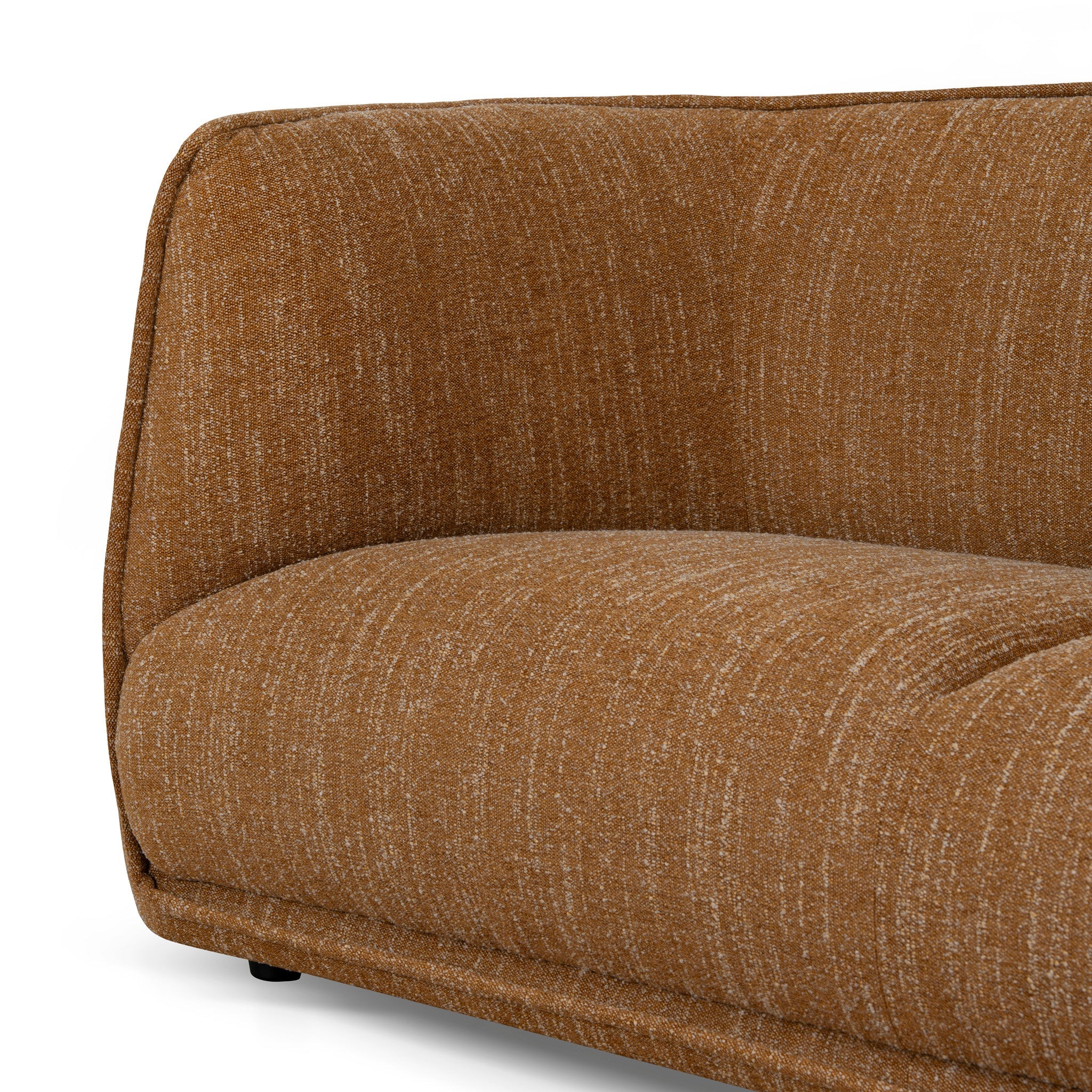 2 Seater Fabric Sofa - Ginger Brown