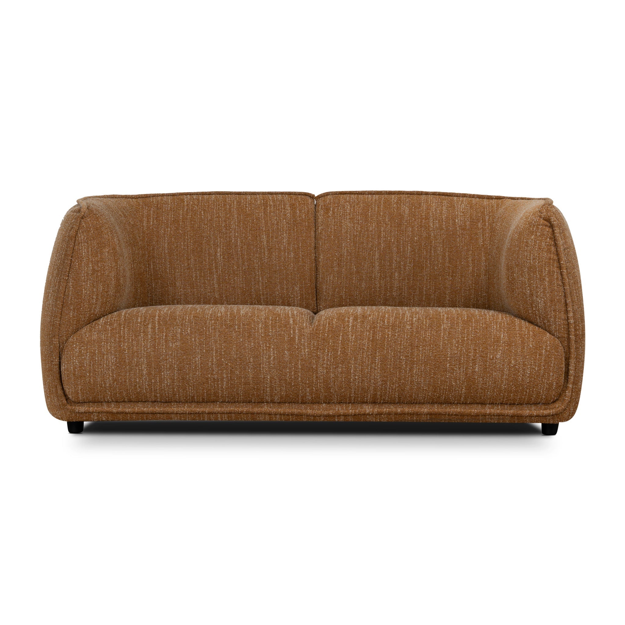 2 Seater Fabric Sofa - Ginger Brown