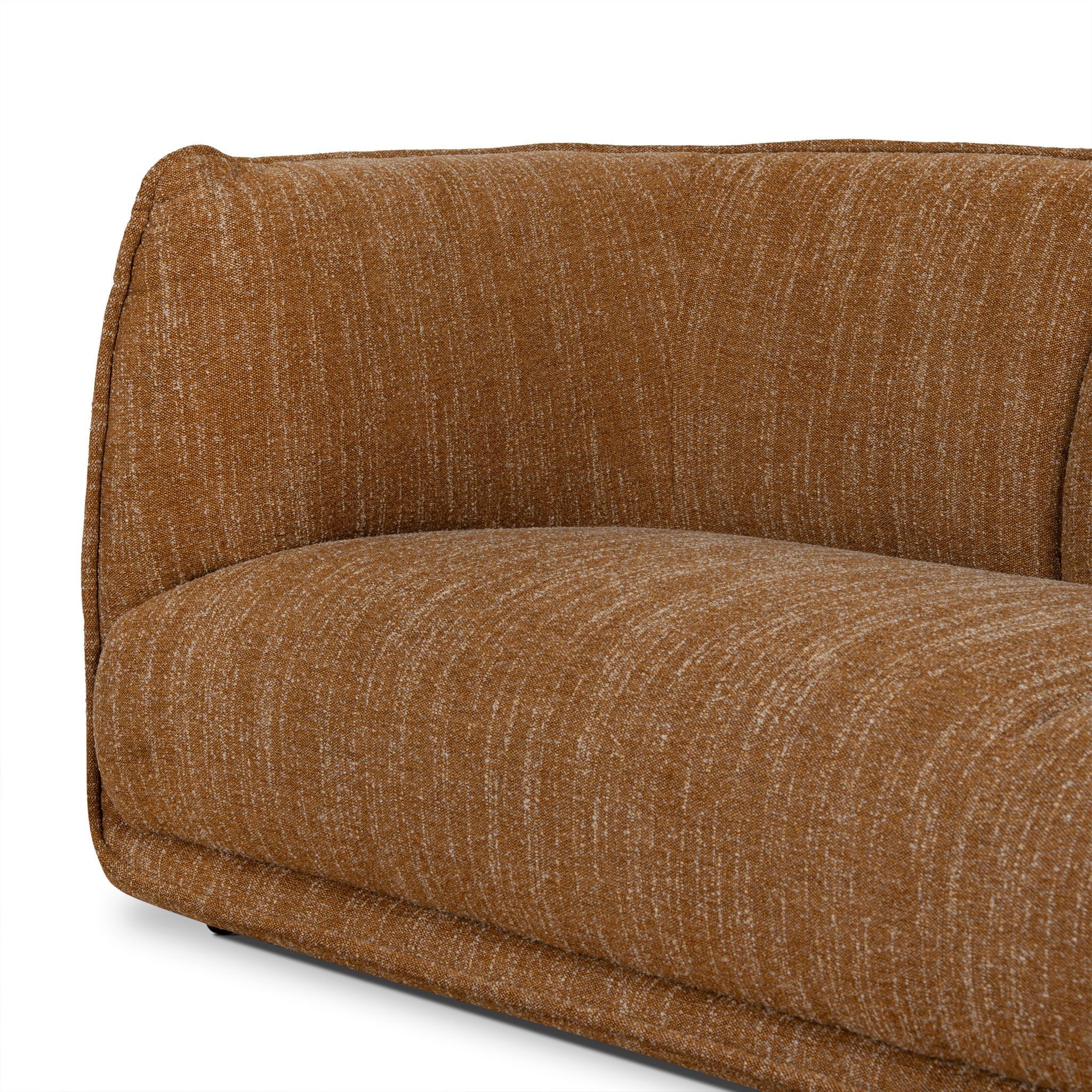 3 Seater Fabric Sofa - Ginger Brown