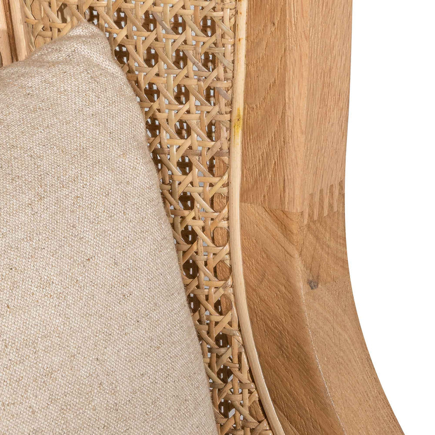 Wingback Rattan Armchair - Distress Natural - Sand White