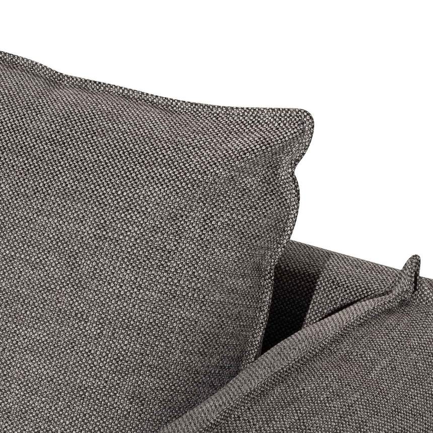 4 Seater Right Chaise Fabric Sofa - Graphite Grey