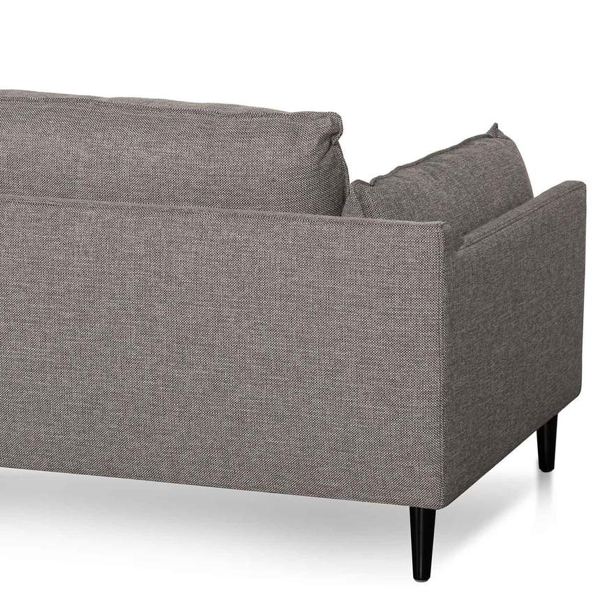 4 Seater Right Chaise Fabric Sofa - Graphite Grey