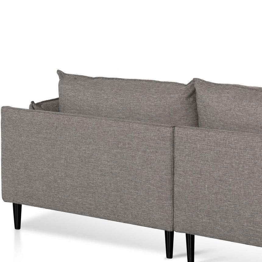4 Seater Right Chaise Fabric Sofa - Graphite Grey