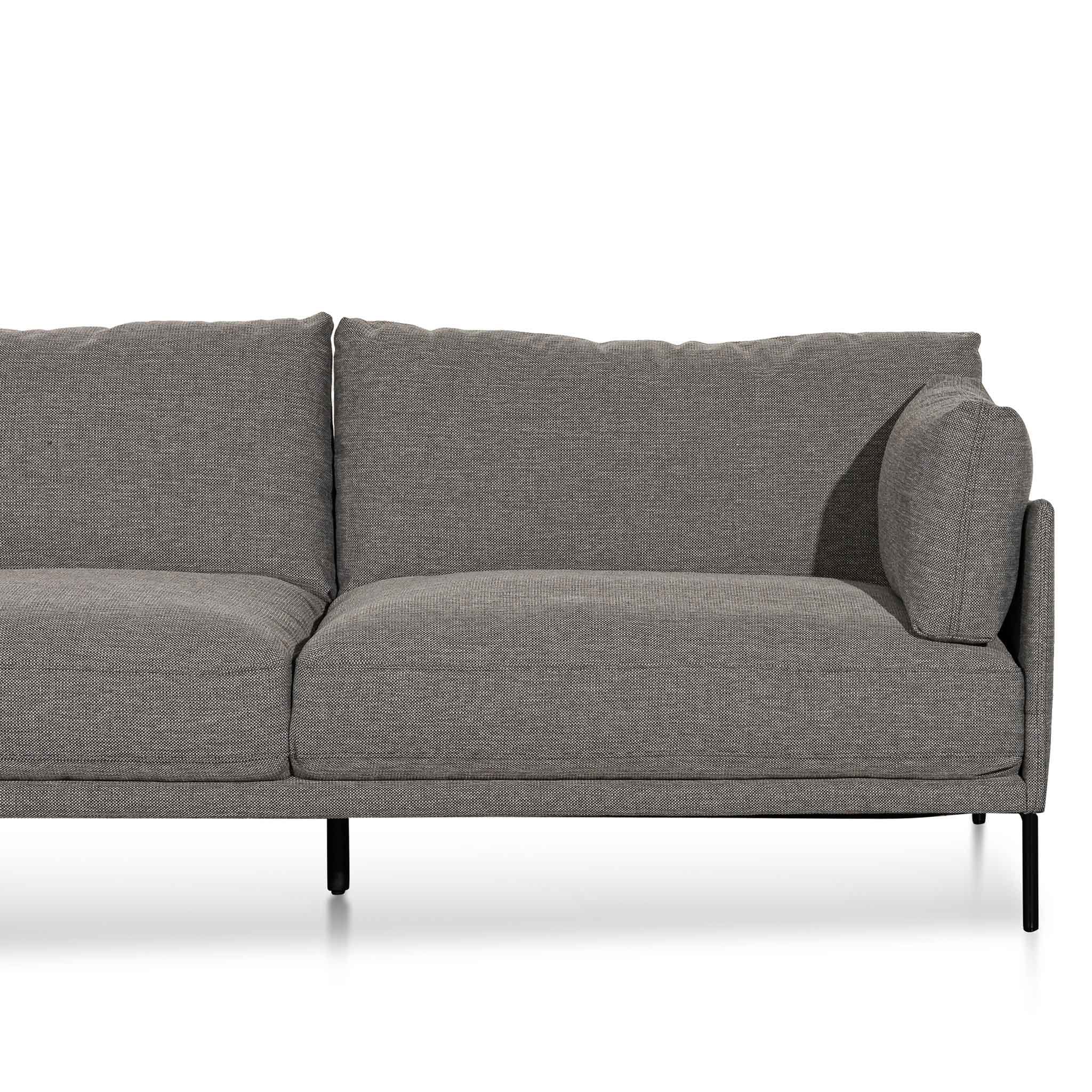CLC6435-KSO 4 Seater Left Chaise Fabric Sofa - Graphite Grey - Last one