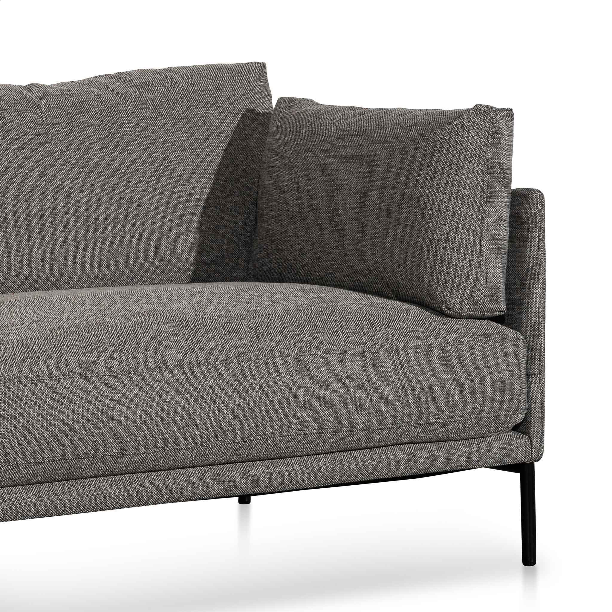 CLC6435-KSO 4 Seater Left Chaise Fabric Sofa - Graphite Grey - Last one