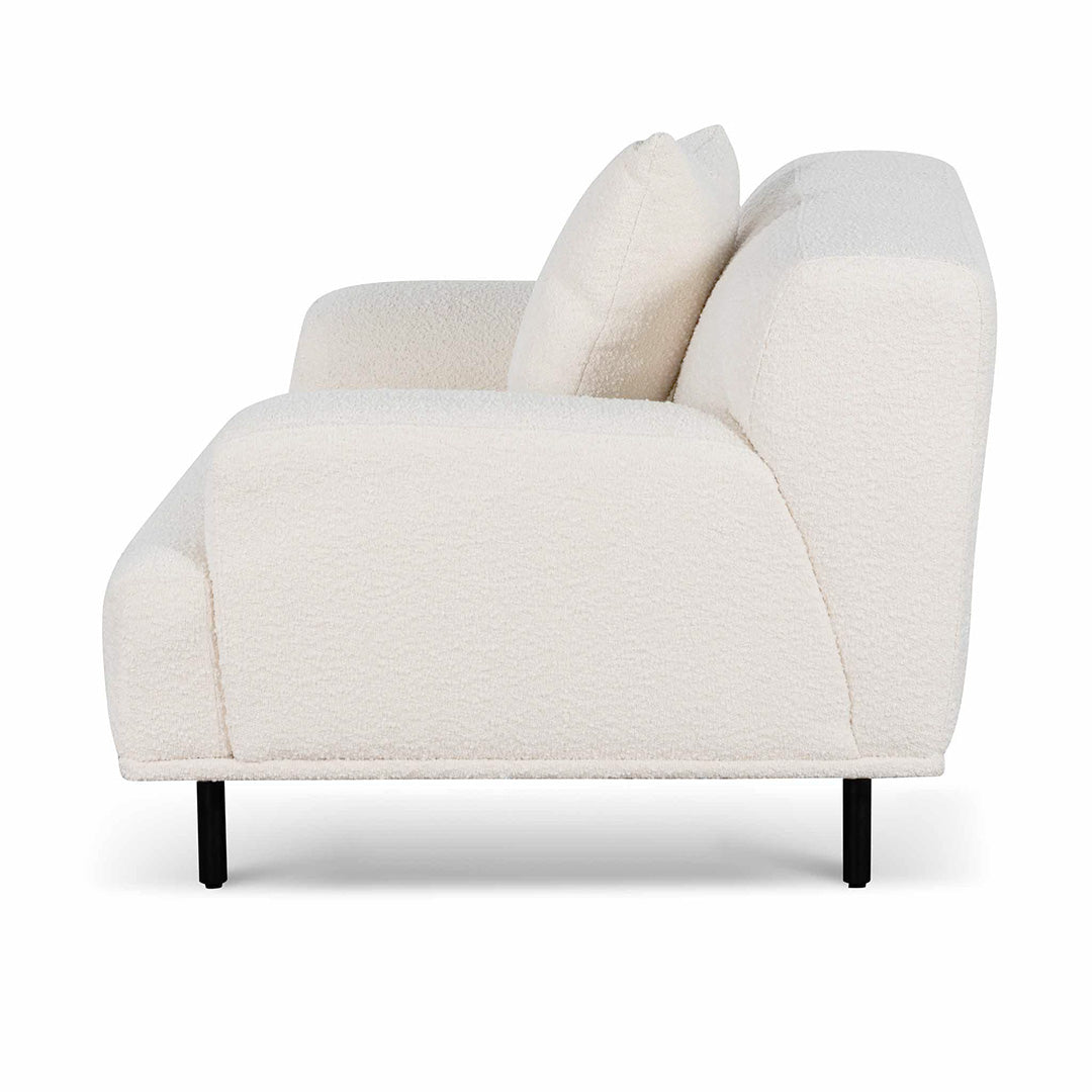 CLC6690-CA Armchair - Ivory White Boucle with Black Legs - Last one