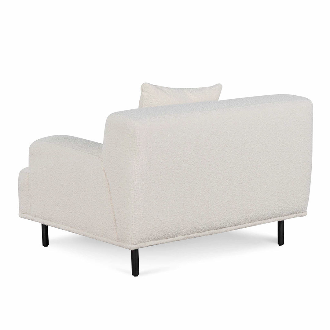 CLC6690-CA Armchair - Ivory White Boucle with Black Legs - Last one