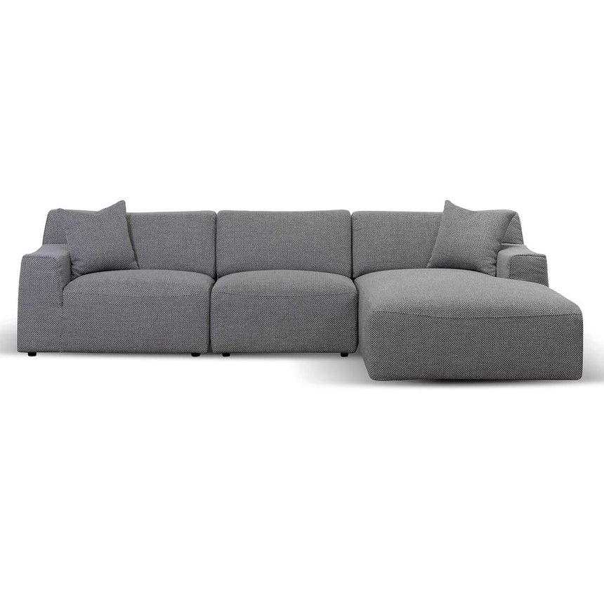 3 Seater Right Chaise Sofa - Noble Grey