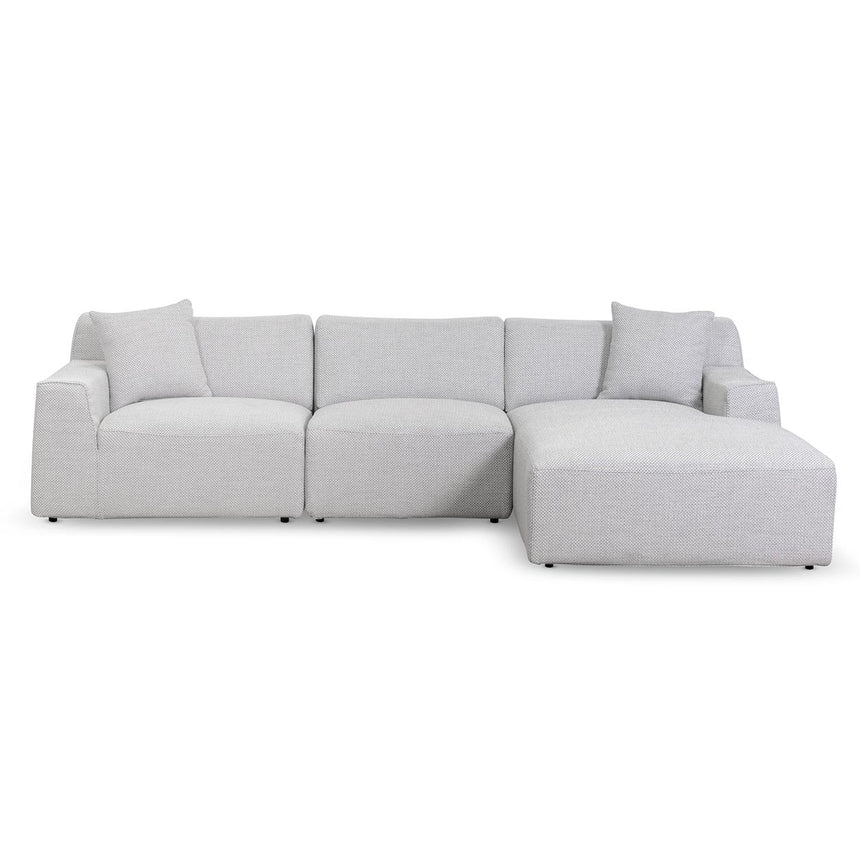 3 Seater Right Chaise Sofa - Passive Grey