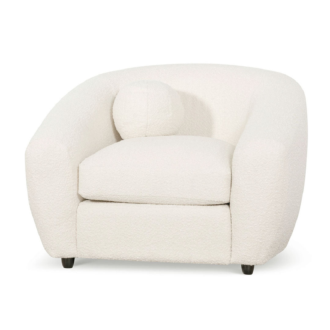 Armchair - Ivory White Boucle