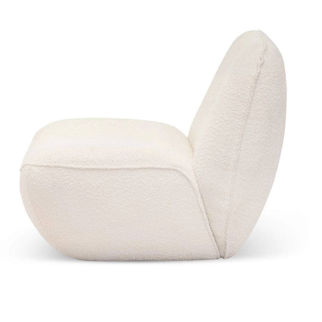 Lounge Chair - Ivory White Boucle