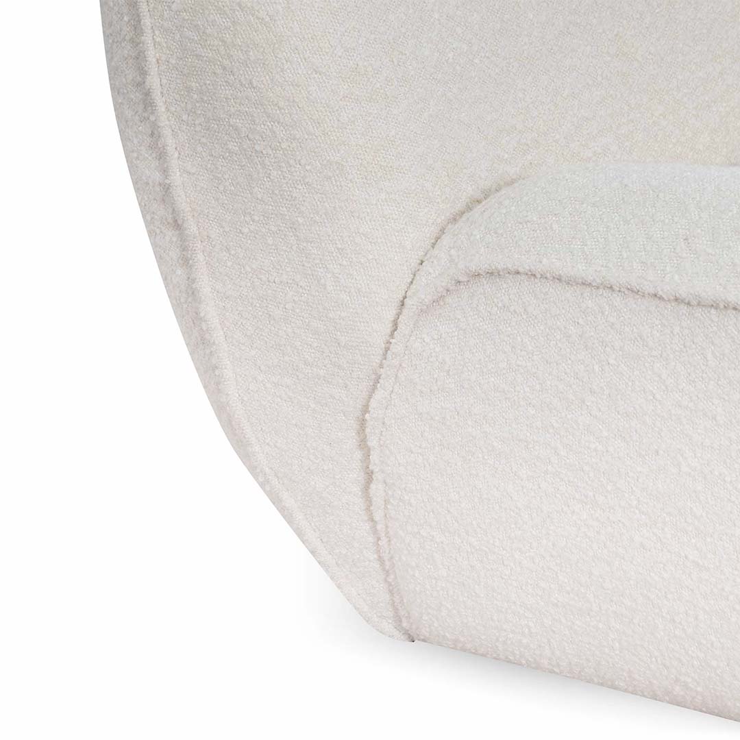 Lounge Chair - Ivory White Boucle