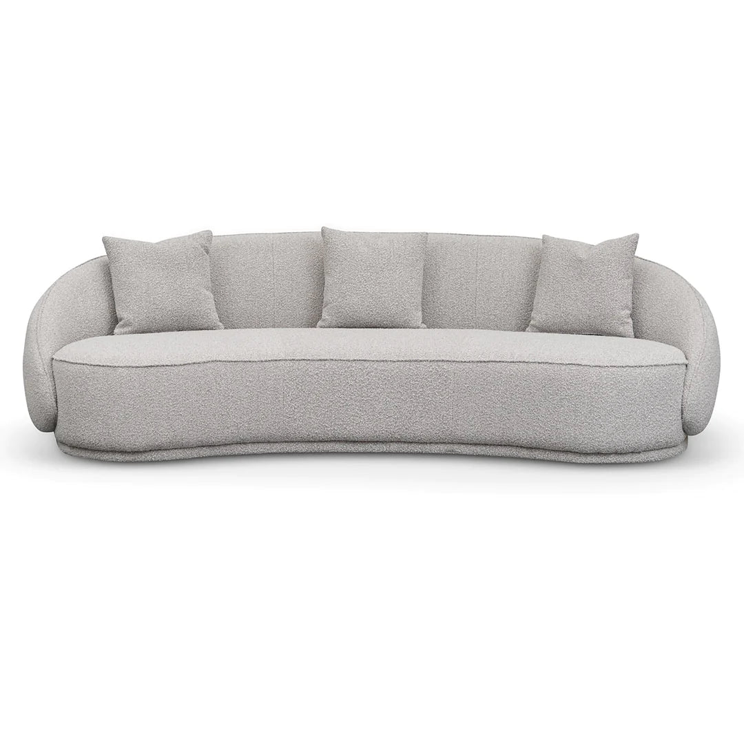 4 Seater Sofa - Ash Grey Boucle