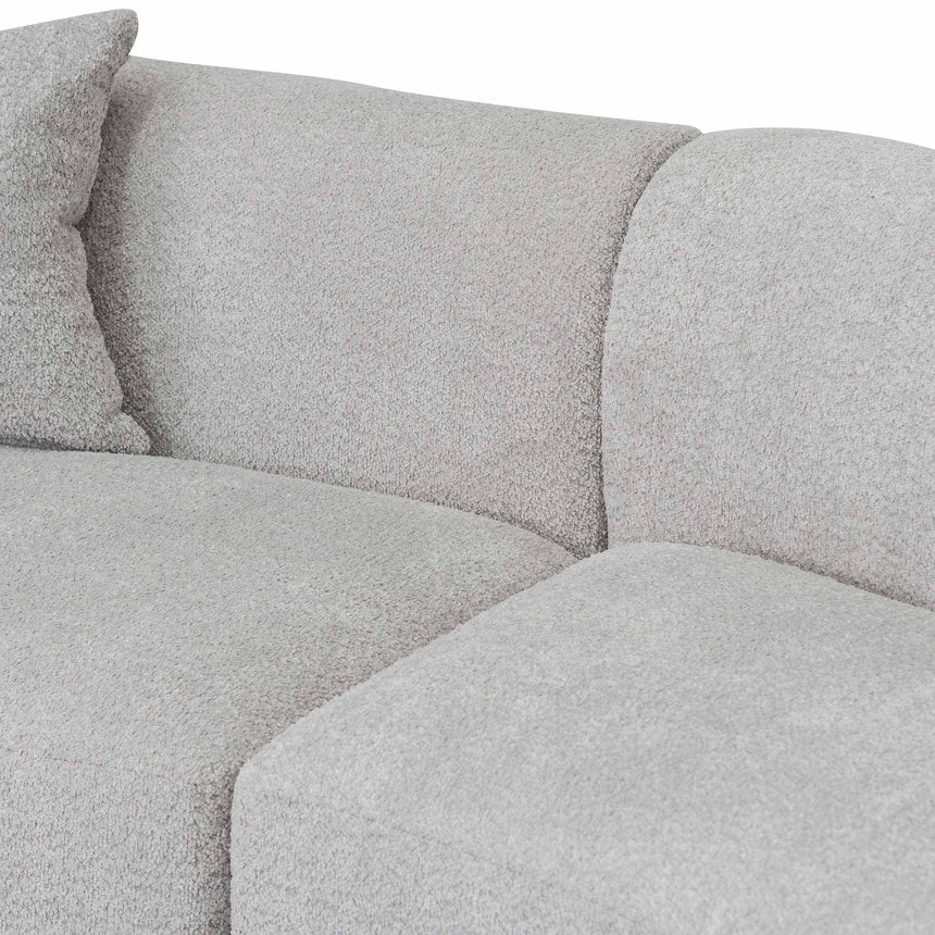Right Chaise Sofa - Light Grey Fleece