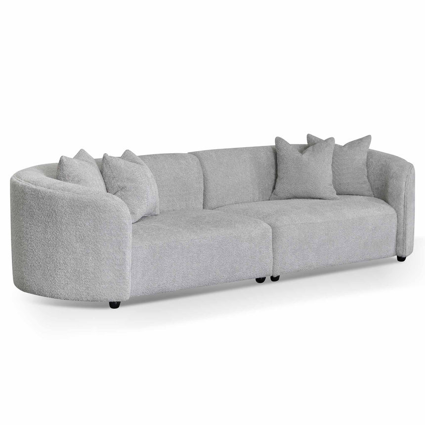 4 Seater Sofa - Light Grey Fleece