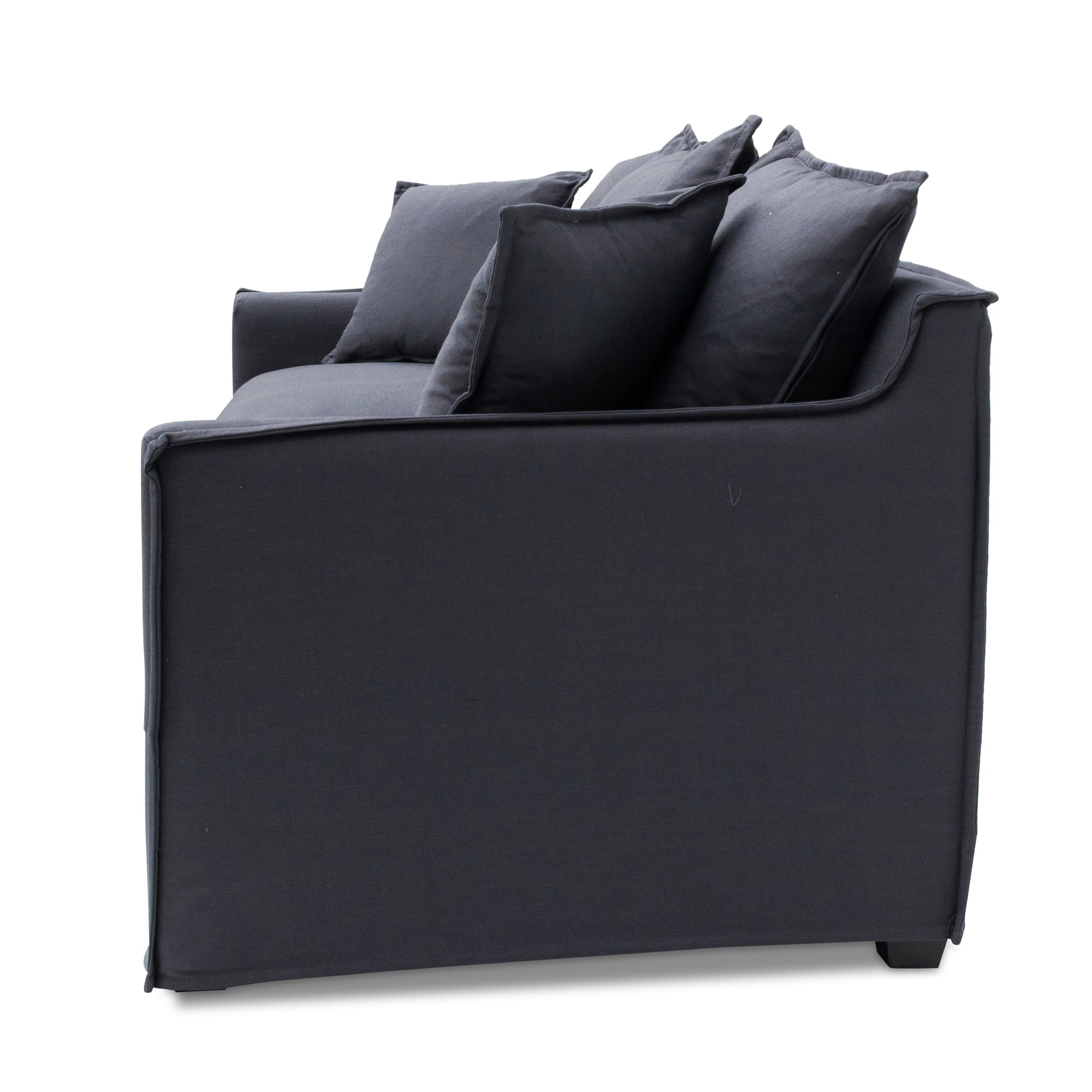 3 Seater Fabric Sofa - Charcoal Linen - Last one
