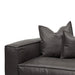 4 Seater Sofa with Cushion and Pillow - Shadow Grey Leather - image 5
