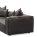 4 Seater Sofa with Cushion and Pillow - Shadow Grey Leather - image 7
