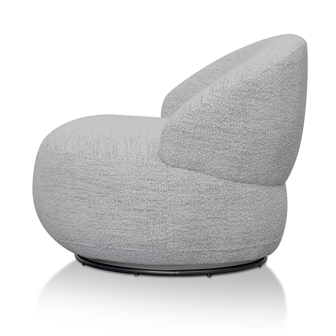 Swivel Fabric Lounge Chair - Fog Grey - image 3