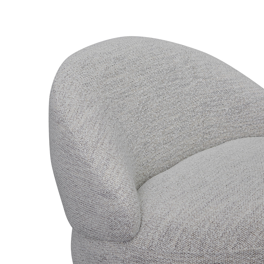 Swivel Fabric Lounge Chair - Fog Grey - image 5
