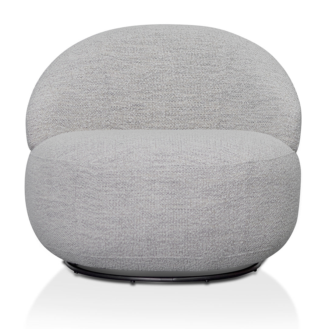 Swivel Fabric Lounge Chair - Fog Grey - image 2
