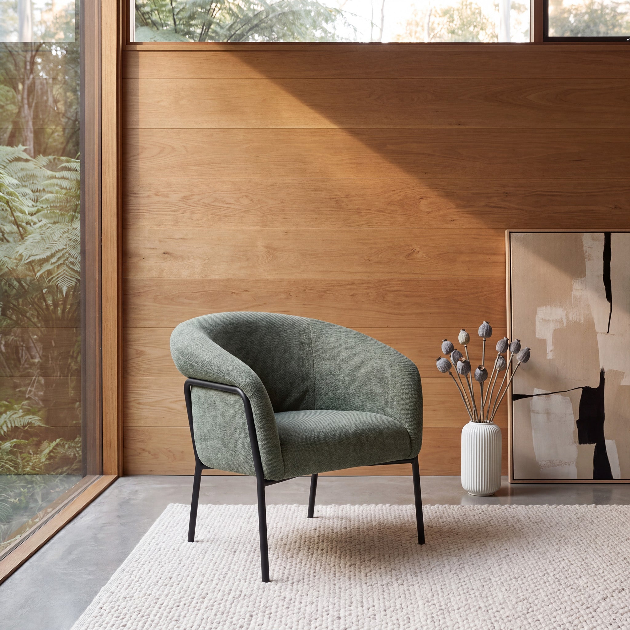 CLC8506-LF Fabric Armchair - Mason Olive Green