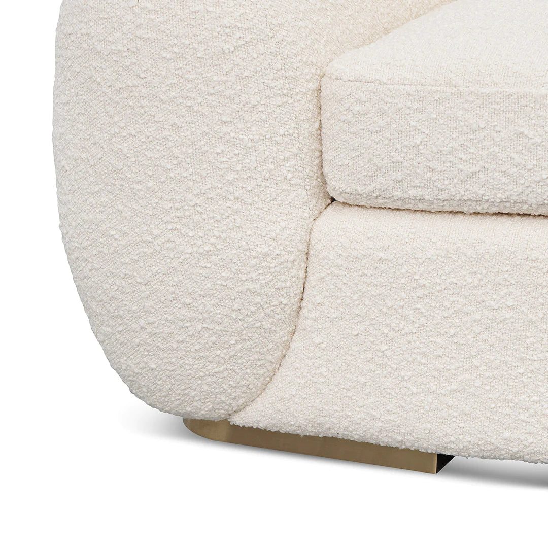 3 Seater Sofa - Ivory White Boucle