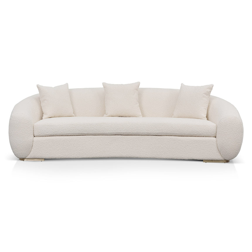 3 Seater Sofa - Ivory White Boucle
