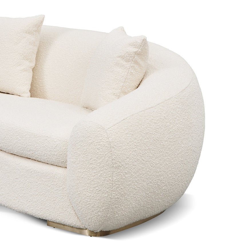 3 Seater Sofa - Ivory White Boucle