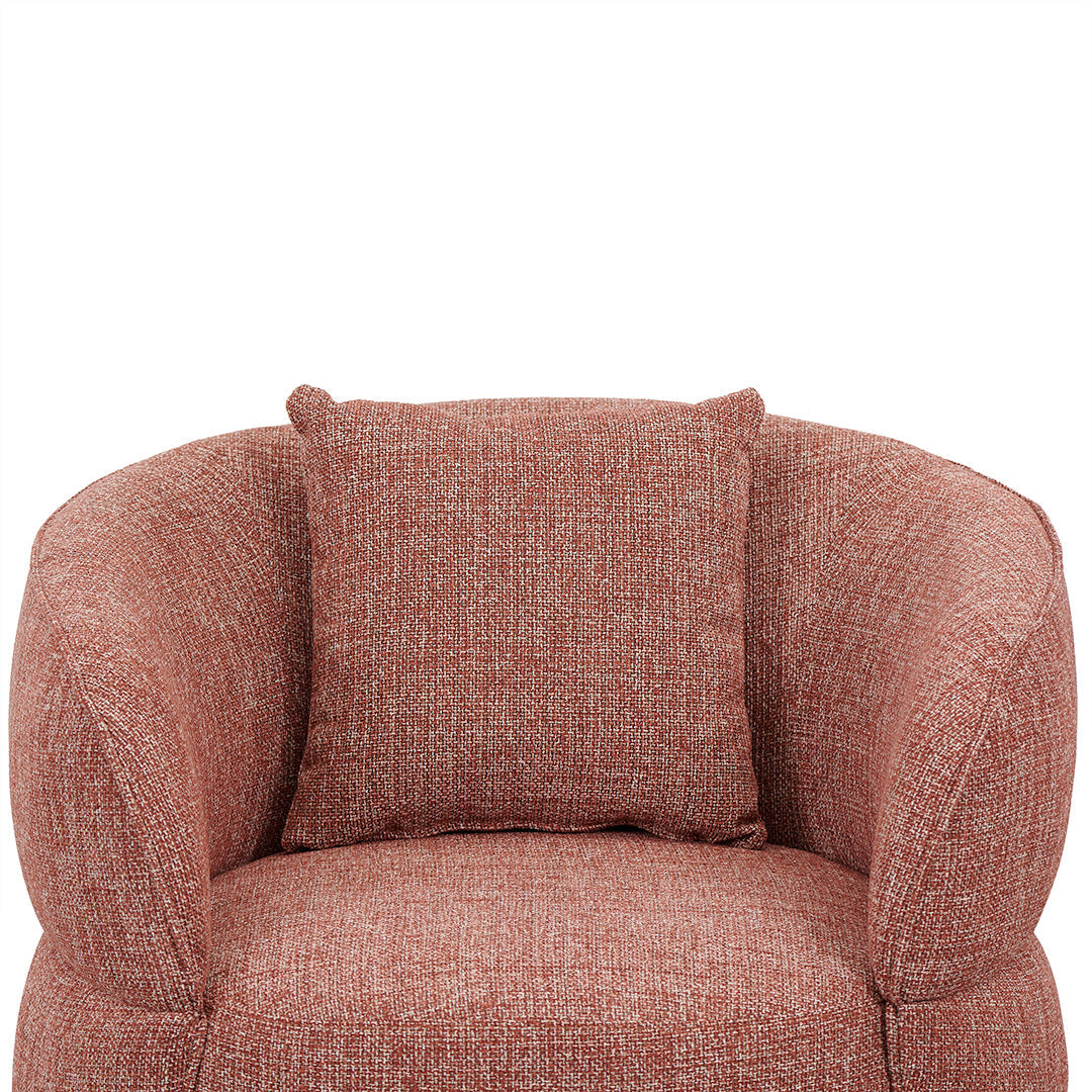 Swivel Armchair - Moss Rust Orange