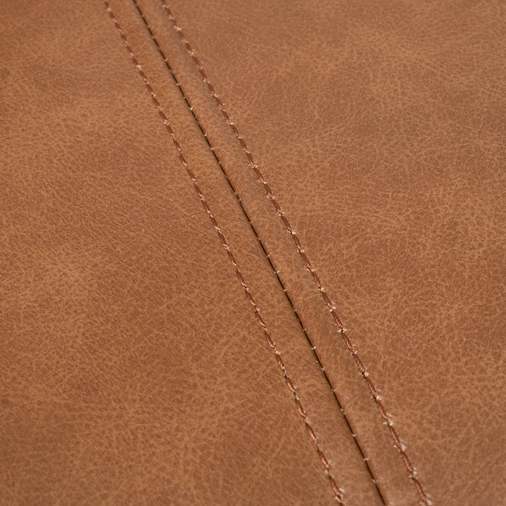 LC8592-KSO 4 Seater Left Chaise Leather Sofa - Caramel Brown