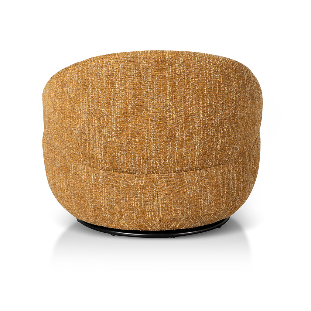 Swivel Fabric Lounge Chair - Ginger Brown