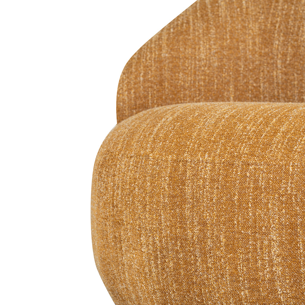 Swivel Fabric Lounge Chair - Ginger Brown