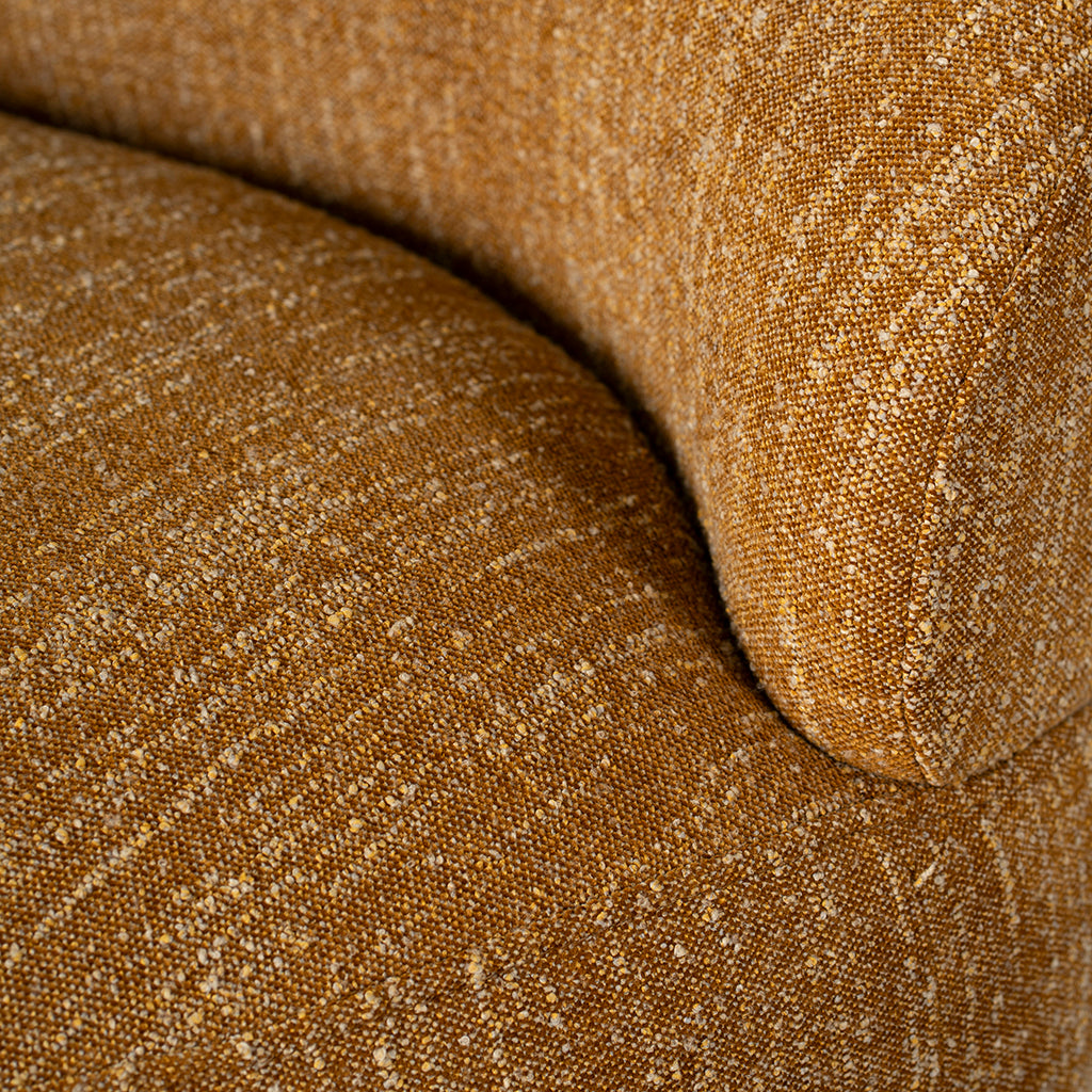Swivel Fabric Lounge Chair - Ginger Brown